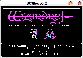 DOSBoxでWizardry